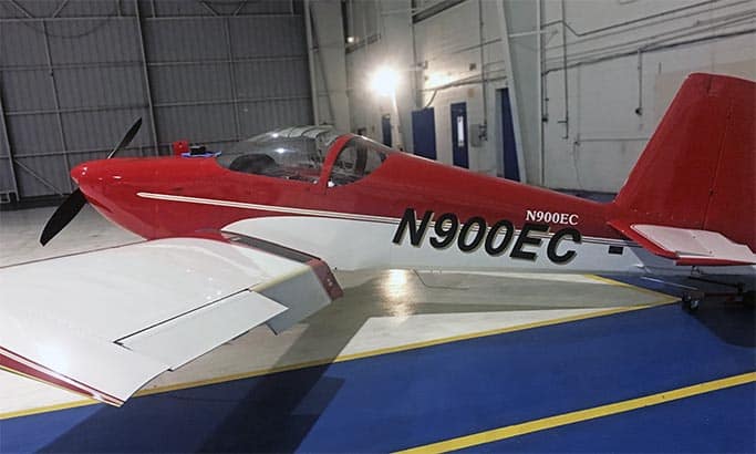 Vinyl lettering on an airplane
