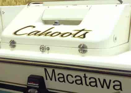 Lettering on a boat