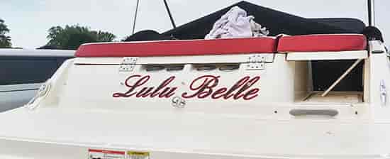 Custom Vinyl Boat Name