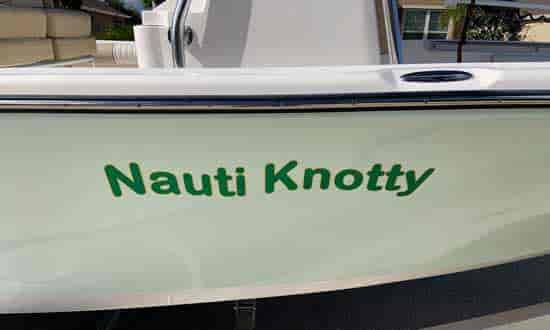 Custom Boat Name Vinyl Decal