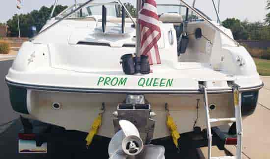 Custom Lettering Boat Name