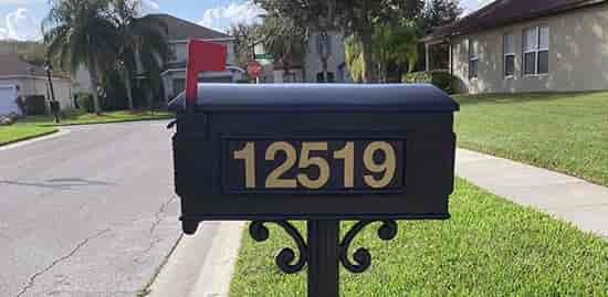 Custom Vinyl Mailbox Numbers