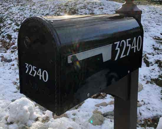 Custom Mailbox Vinyl Numbers