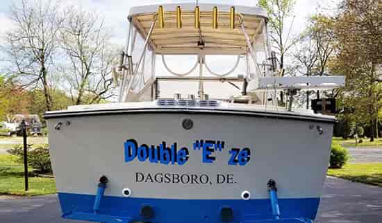 Custom Vinyl Boat Name and Port