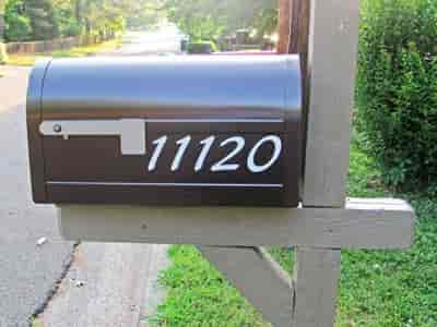 Mailbox Number Decals