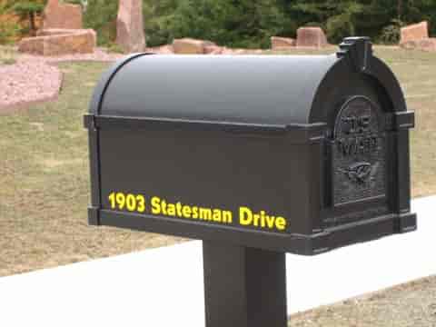 Mailbox Address Lettering
