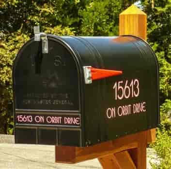 Mailbox Number Lettering