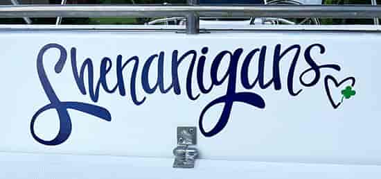 Custom Vinyl Name for Boat