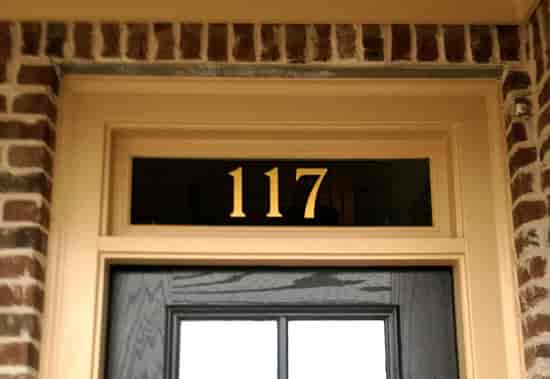 Window Address Numbers