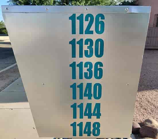 Custom Vinyl Mailbox Numbers