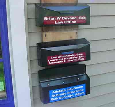 Lettering on Mailboxes