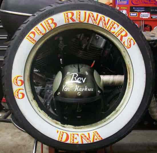 Custom Lettering on a Tire