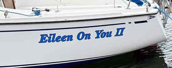 Custom Vinyl Boat Name Custom Vinyl Boat Name