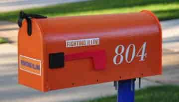 Lettering on Mailbox