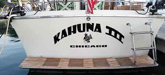 Custom Vinyl Boat Name Custom Vinyl Boat Name