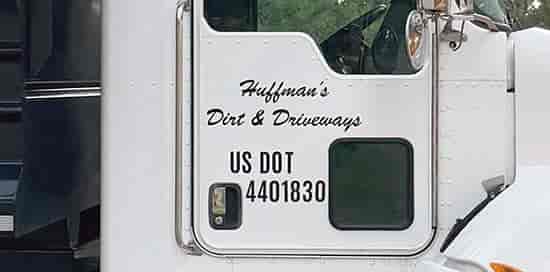 Custom Vinyl Lettering For Dump Truck