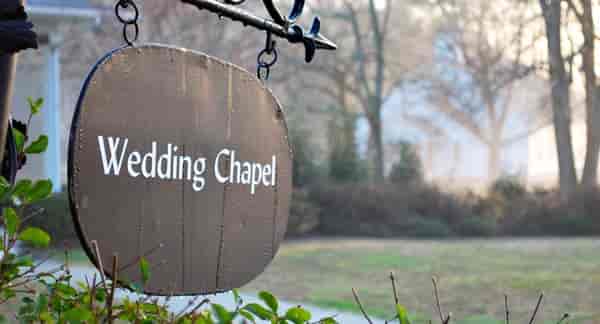 Custom Wedding Chapel Sign Lettering