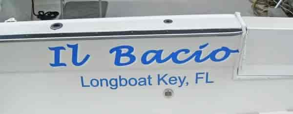 Custom Boat Name Decal