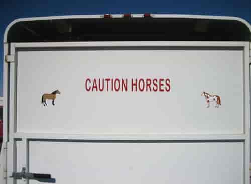 Lettering on a Horse Trailer