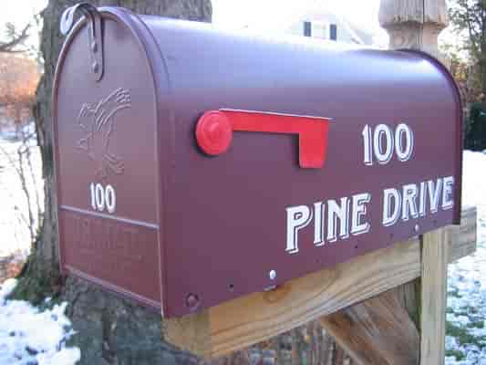 Lettering on a Mailbox