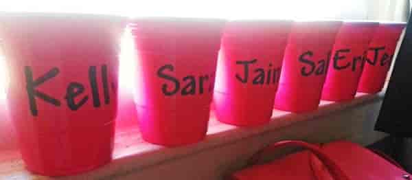 Custom Solo Cup Lettering