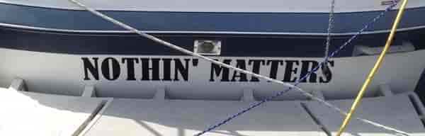 Custom Boat Name Lettering