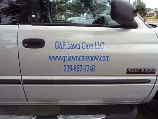 Lettering on a truck