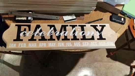Custom Vinyl Lettering For Family Sign