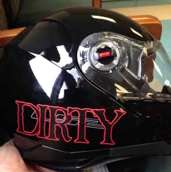 Custom Vinyl Decal For Motorcycle Helmet