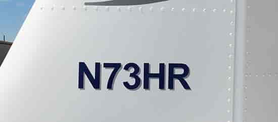 Custom Vinyl Tail Numbers For Airplane