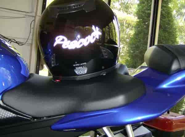 Motorcycle Helmet Lettering