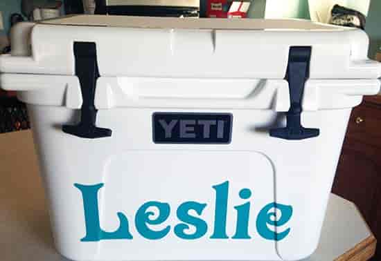 Custom Vinyl Lettering Name For Yeti Cooler