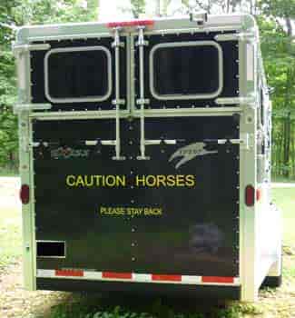 Lettering on a Horse Trailer