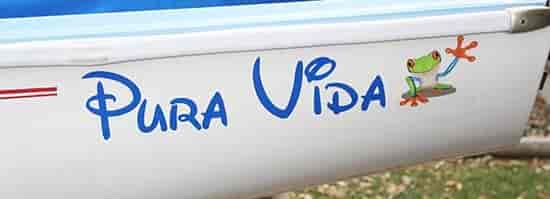 Vinyl Boat Lettering For Custom Name