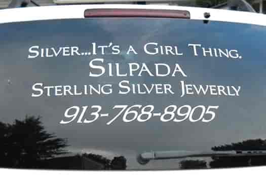 Vinyl Advertising Letters on a Vehicle
