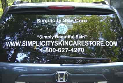 Custom Vinyl Lettering and Graphics on a Vehicle