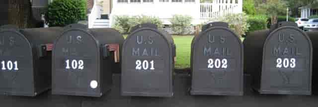 Mailboxes with Custom Address Number Decals