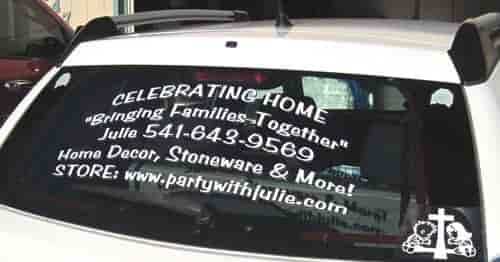 Vinyl Lettering on a Vehicle