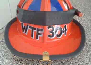 Lettering for Fire Helmet