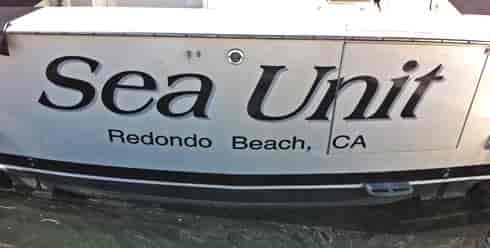 Lettering on a boat