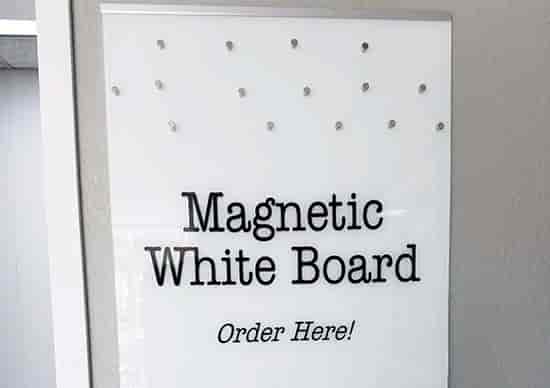 Custom Vinyl Lettering For Magnetic White Board