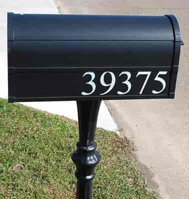 Vinyl Mailbox Numbering