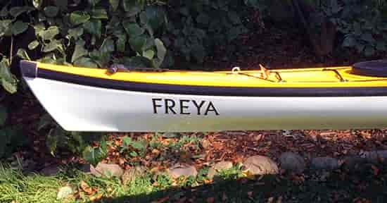 Custom Vinyl Lettering For Kayak Name
