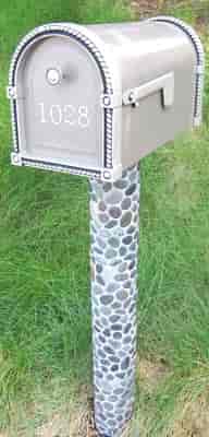 Vinyl numbers on a mailbox