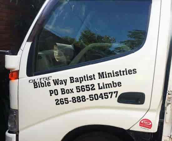 Custom Vinyl Lettering For Missionary Vehicle