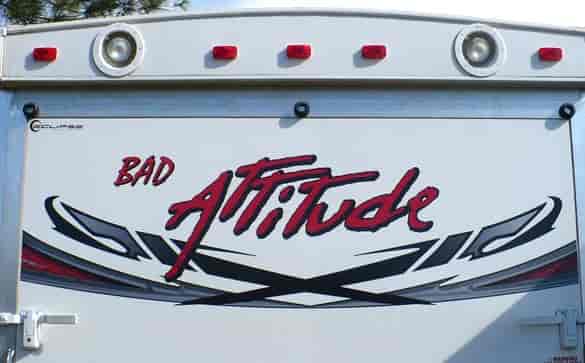 Lettering on an RV