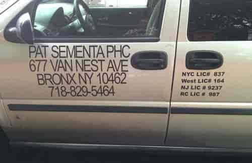 Custom lettering on a work van