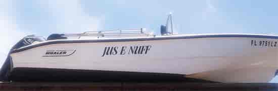 Vinyl Lettering Boat Name
