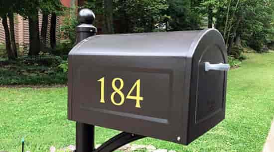 Custom Vinyl Mailbox Number