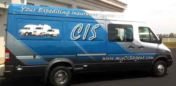 Custom lettering on a van